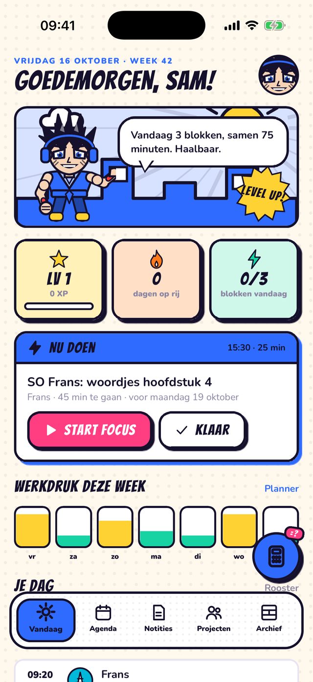 Het scherm Vandaag in de wereld Rising 12+